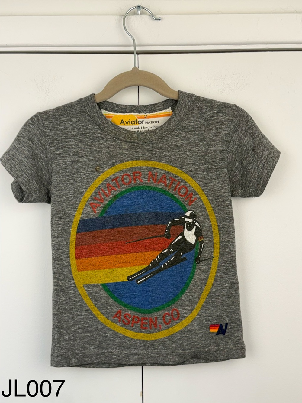 Aviator Nation Kids Aspen Tee Heather Grey Size 2